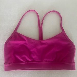 Lululemon Flow Y Bra Nulu *Light Support SIZE 8, Color: Sonic Pink